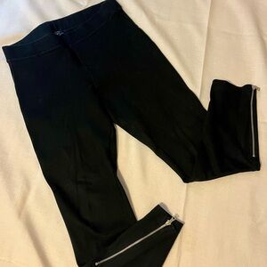 Gap Black Leggings with Ankle Zippers